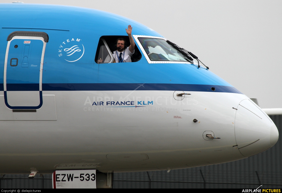 KLM Cityhopper PH-EZW aircraft at Amsterdam - Schiphol