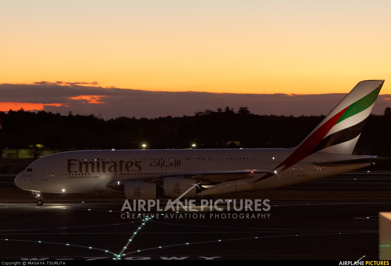 Emirates Airlines A6-EDB aircraft at Tokyo - Narita Intl