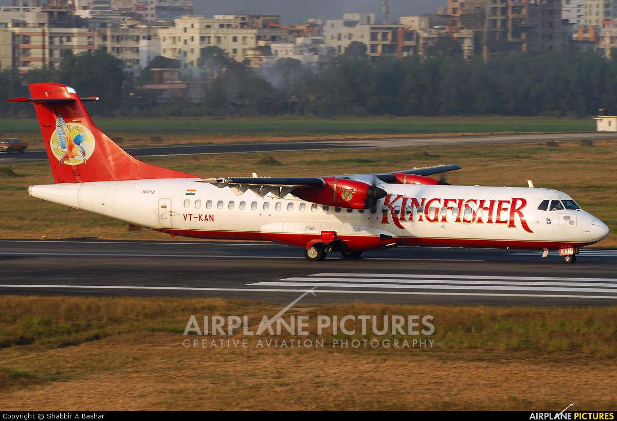 Kingfisher Airlines VT-KAN aircraft at Dhaka - Hazrat Shahjala Intl