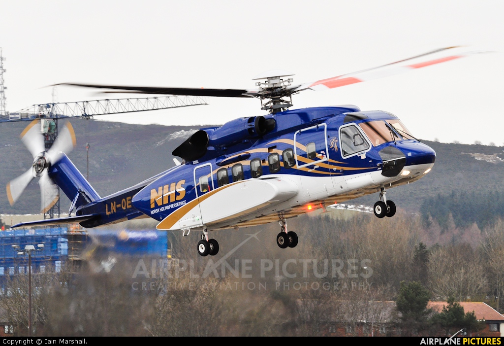 Norsk Helikopterservice LN-OEC aircraft at Aberdeen / Dyce