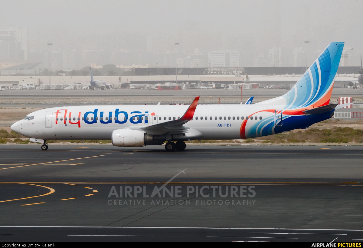 flyDubai A6-FDI aircraft at Dubai Intl