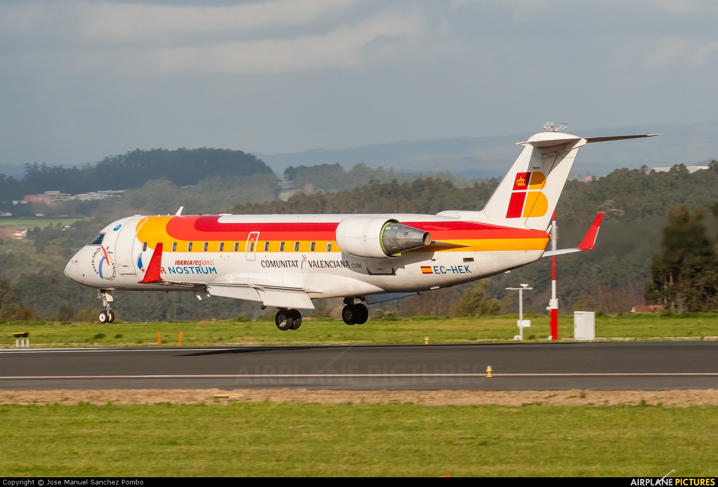 Air Nostrum - Iberia Regional EC-HEK aircraft at La Coruña