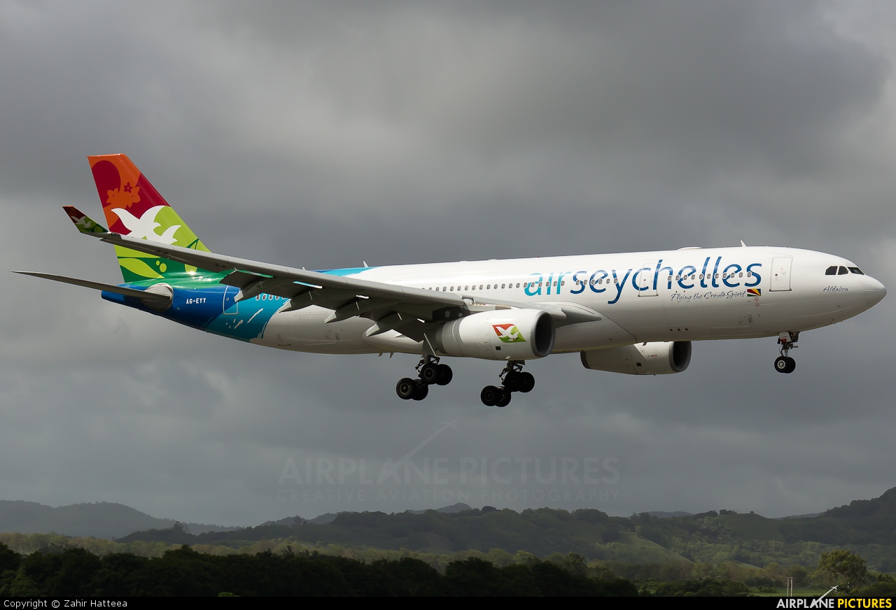 Air Seychelles A6-EYY aircraft at Sir Seewoosagur Ramgoolam Intl