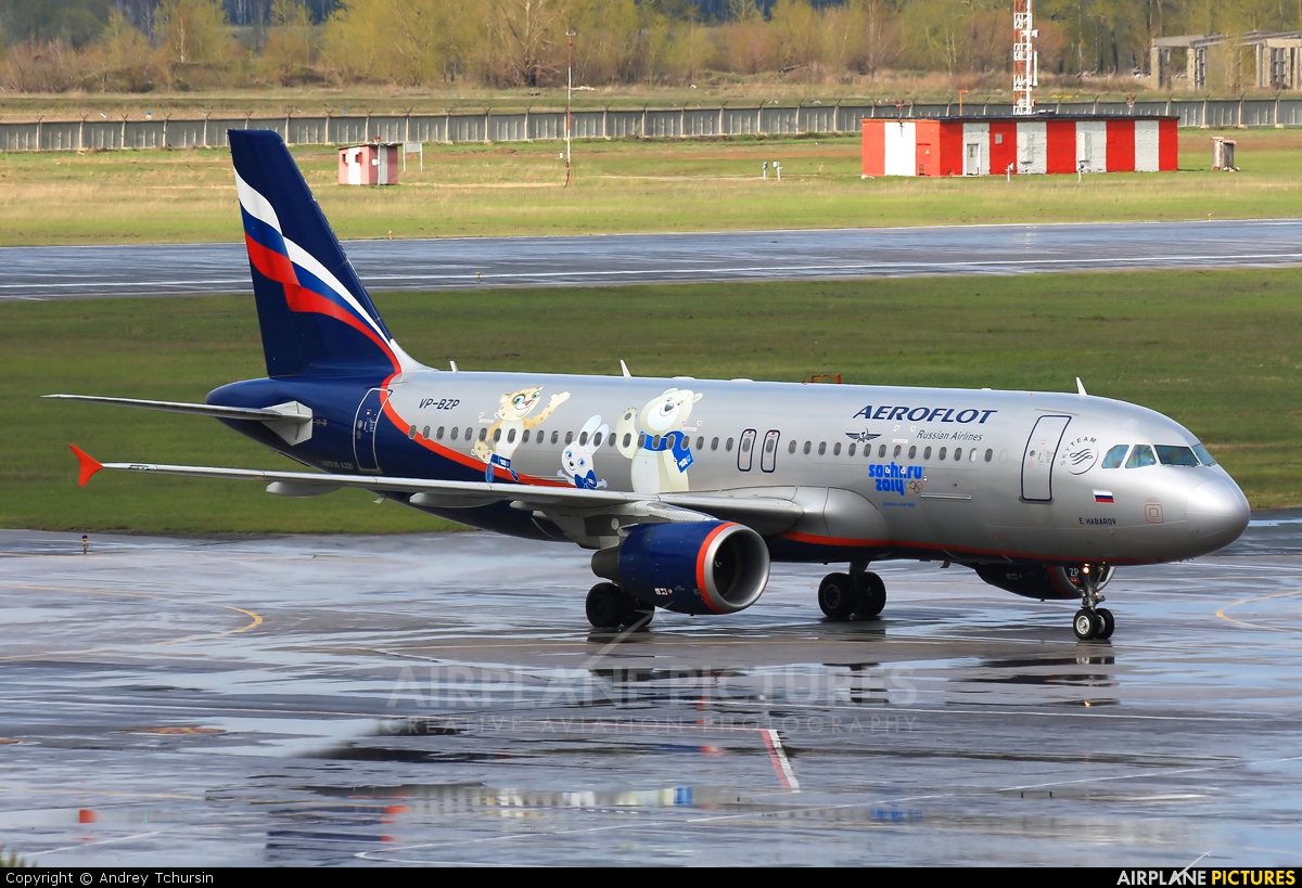 Aeroflot VP-BZP aircraft at Novosibirsk