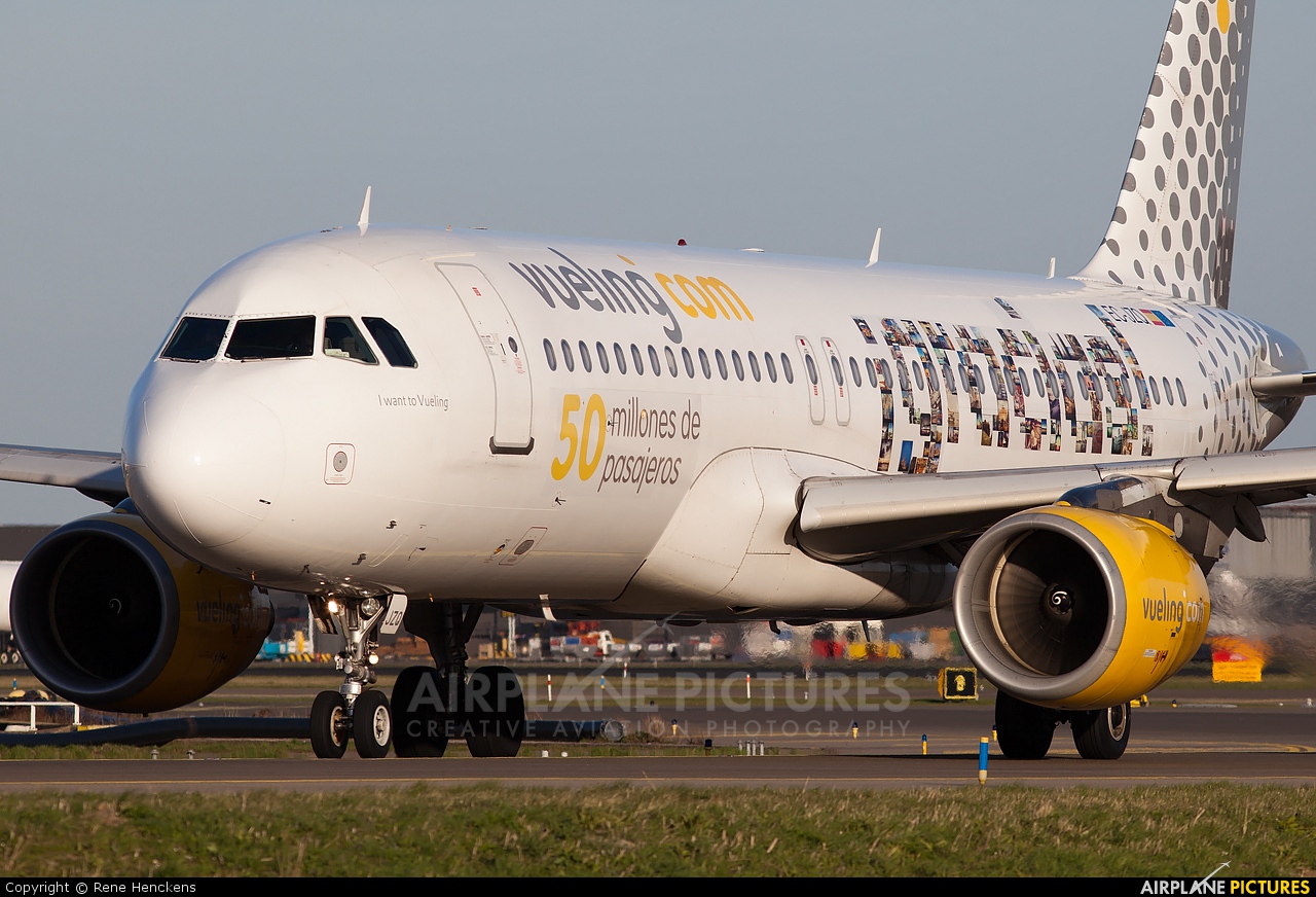 Vueling Airlines EC-JZQ aircraft at Amsterdam - Schiphol