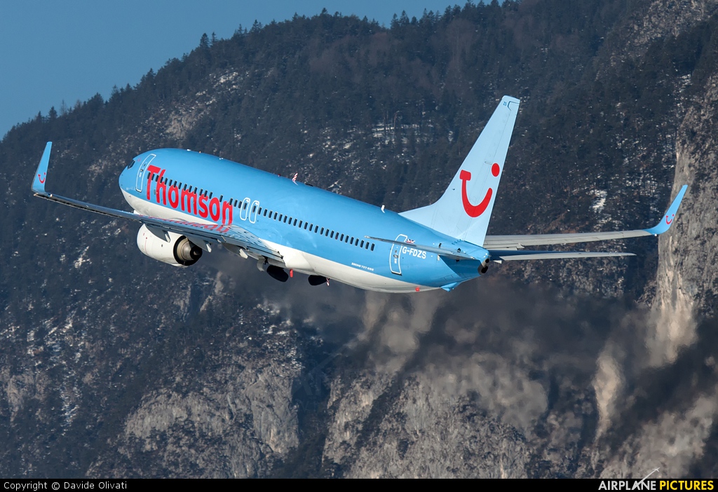 Thomson/Thomsonfly G-FDZS aircraft at Innsbruck