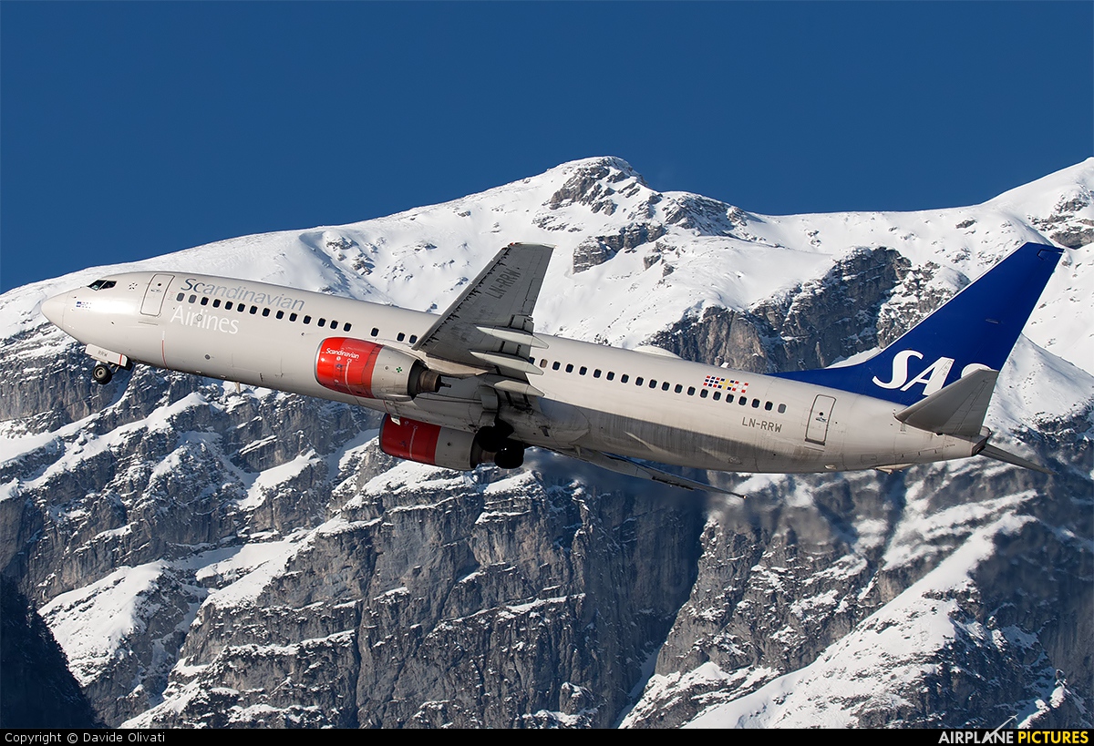 SAS - Scandinavian Airlines LN-RRW aircraft at Innsbruck