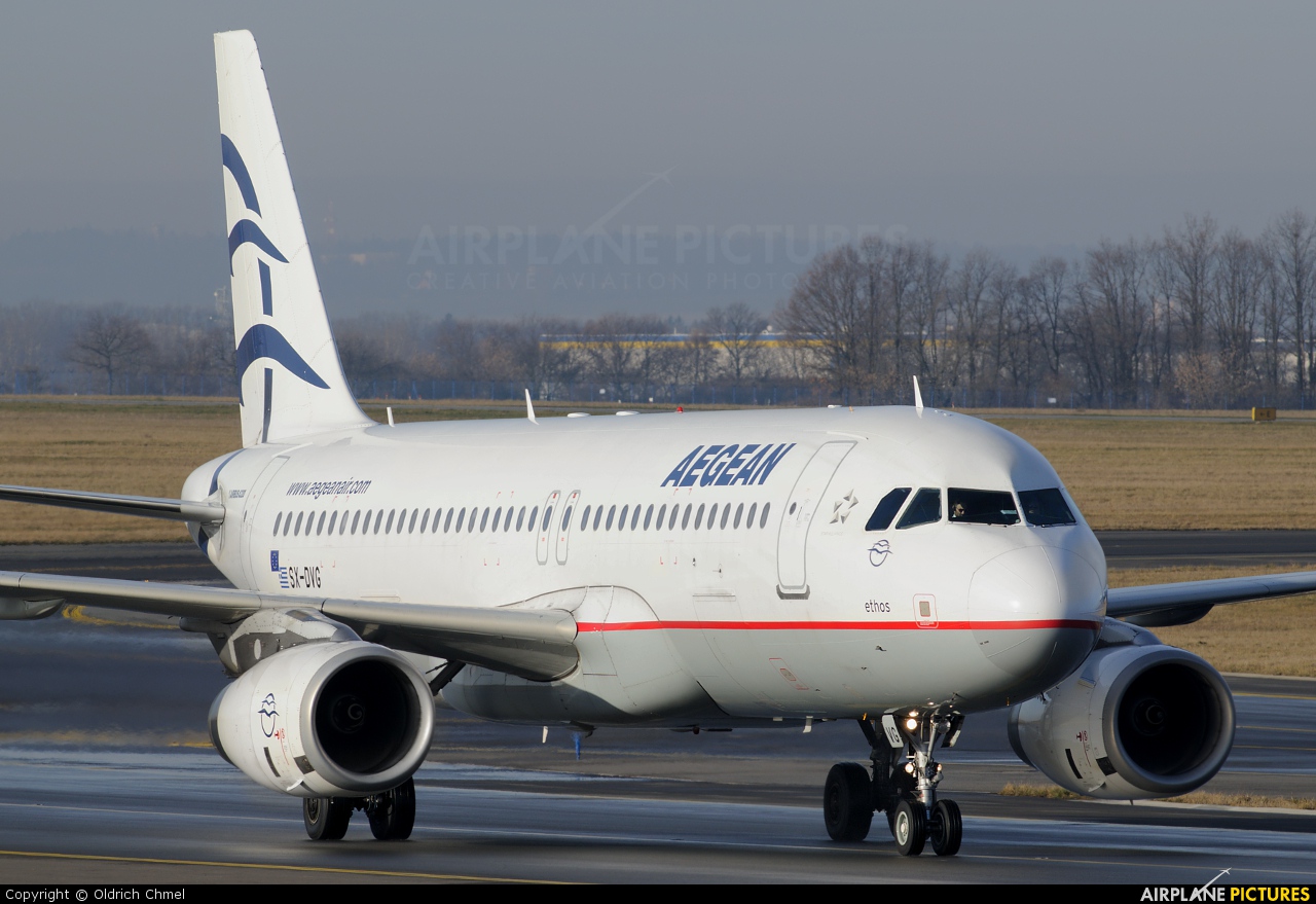 Aegean Airlines SX-DVG aircraft at Prague - Václav Havel