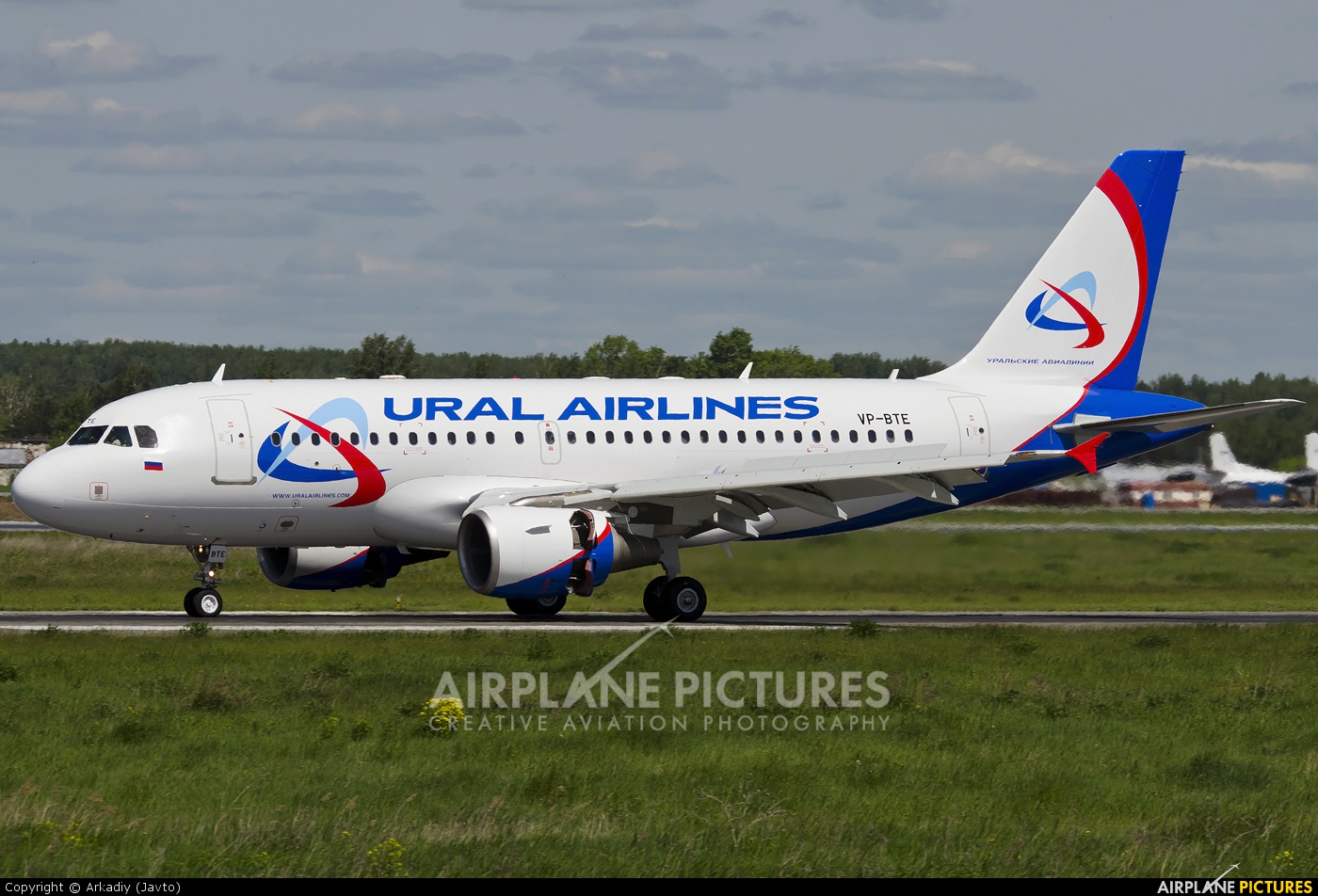 Ural Airlines VP-BTE aircraft at Koltsovo - Ekaterinburg