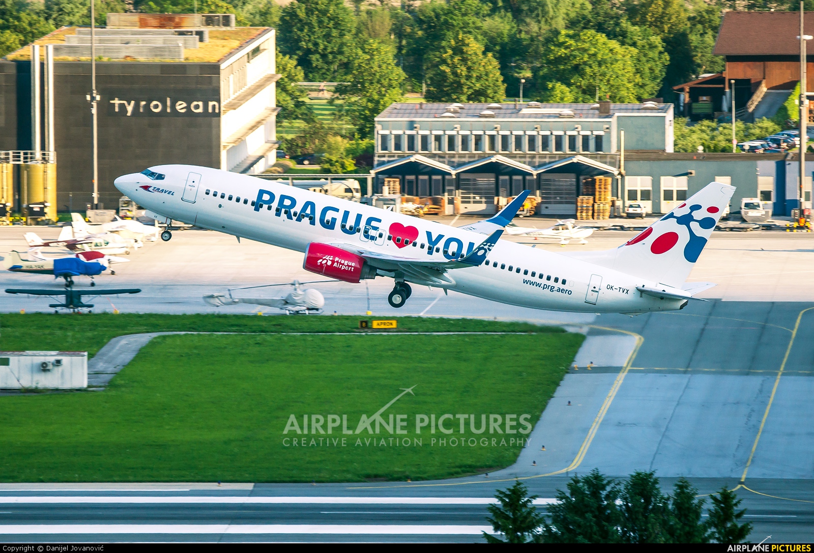 Travel Service OK-TVX aircraft at Innsbruck