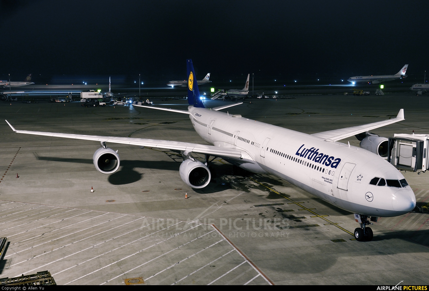 Lufthansa D-AIHB aircraft at Shanghai - Pudong Intl