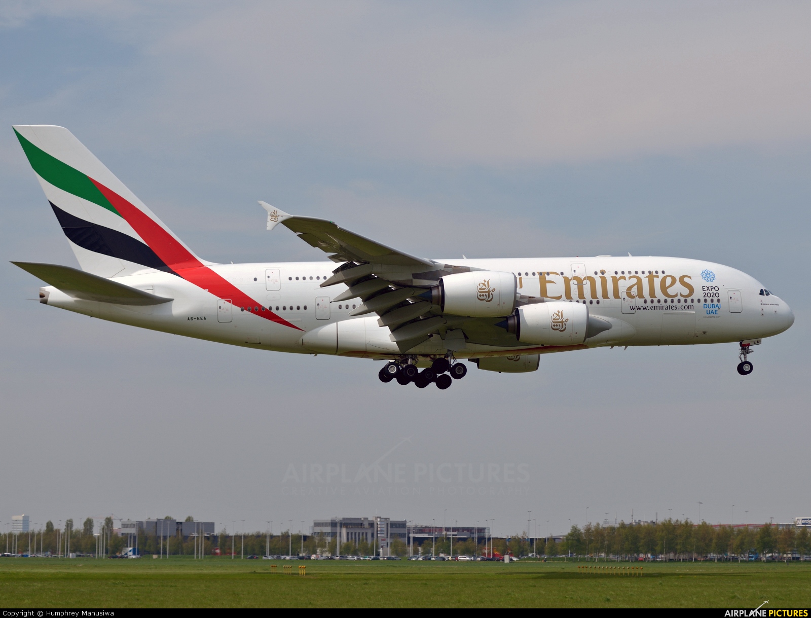 Emirates Airlines A6-EEA aircraft at Amsterdam - Schiphol