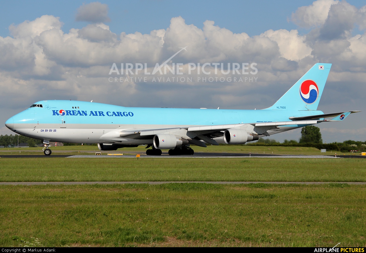 Korean Air Cargo HL7600 aircraft at Amsterdam - Schiphol