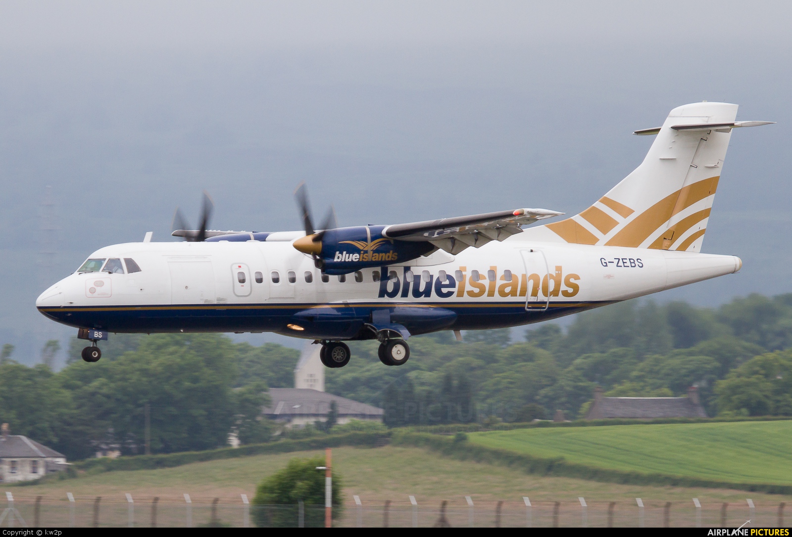Blue Islands G-ZEBS aircraft at Glasgow