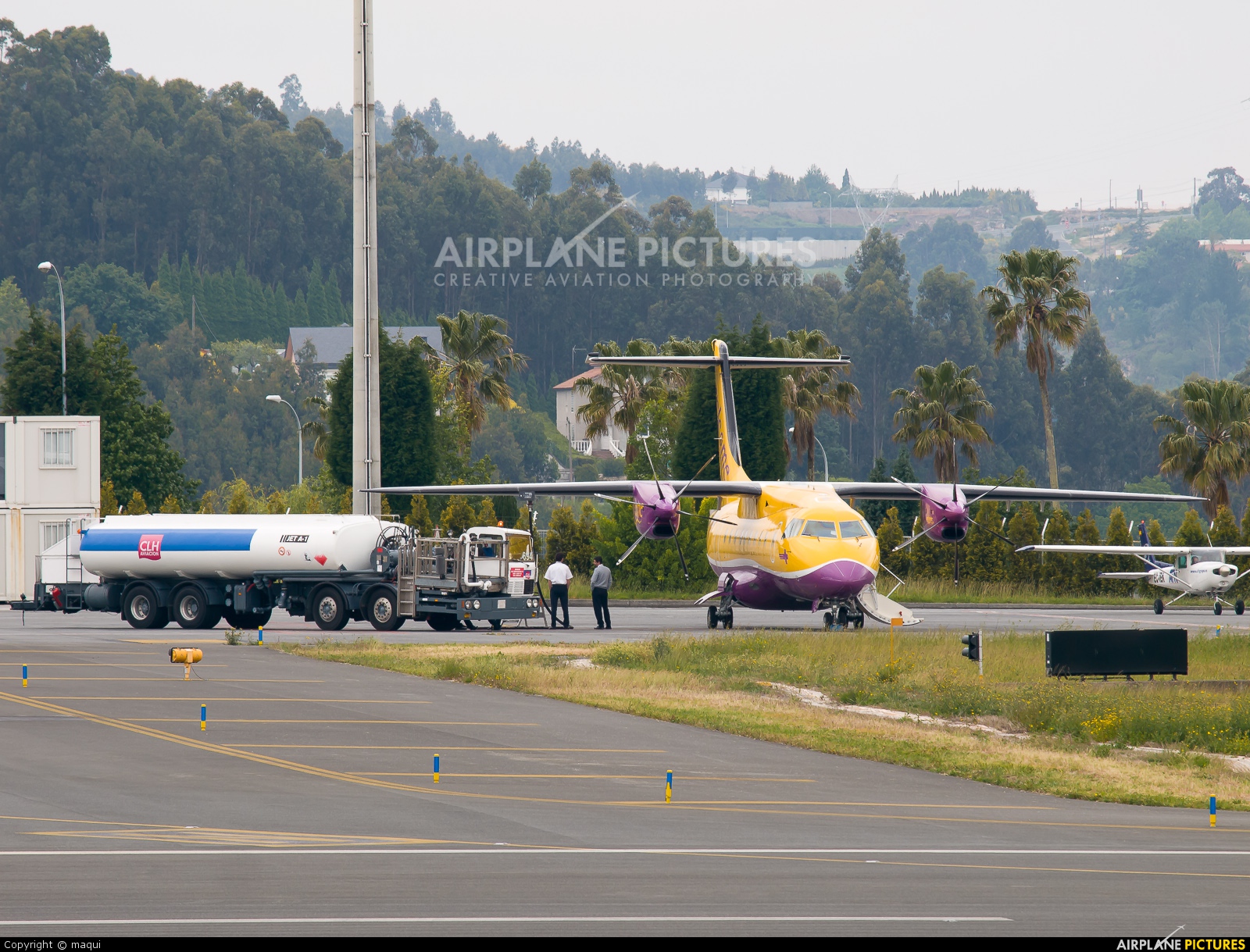 Welcome Air OE-GBB aircraft at La Coruña