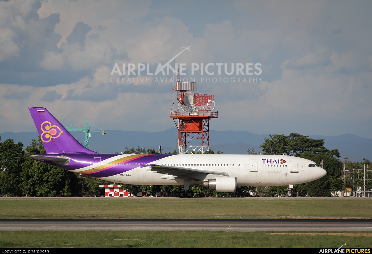 Thai Airways HS-TAX aircraft at Chiang-Mai