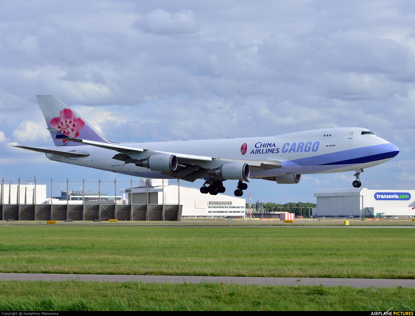 China Airlines Cargo B-18707 aircraft at Amsterdam - Schiphol