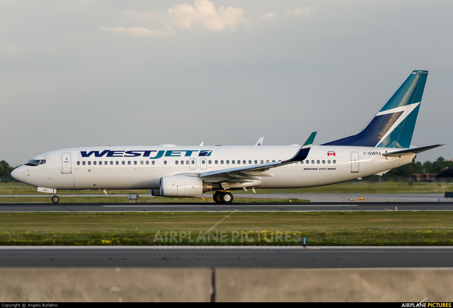 WestJet Airlines C-GWSA aircraft at Toronto - Pearson Intl, ON