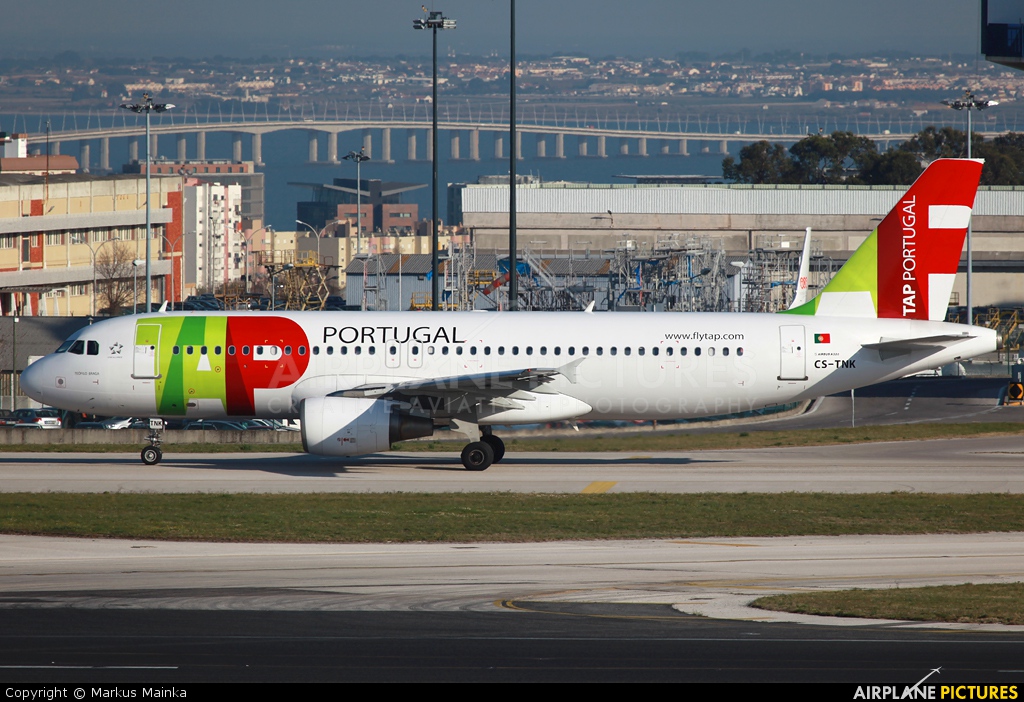 TAP Portugal CS-TNK aircraft at Lisbon