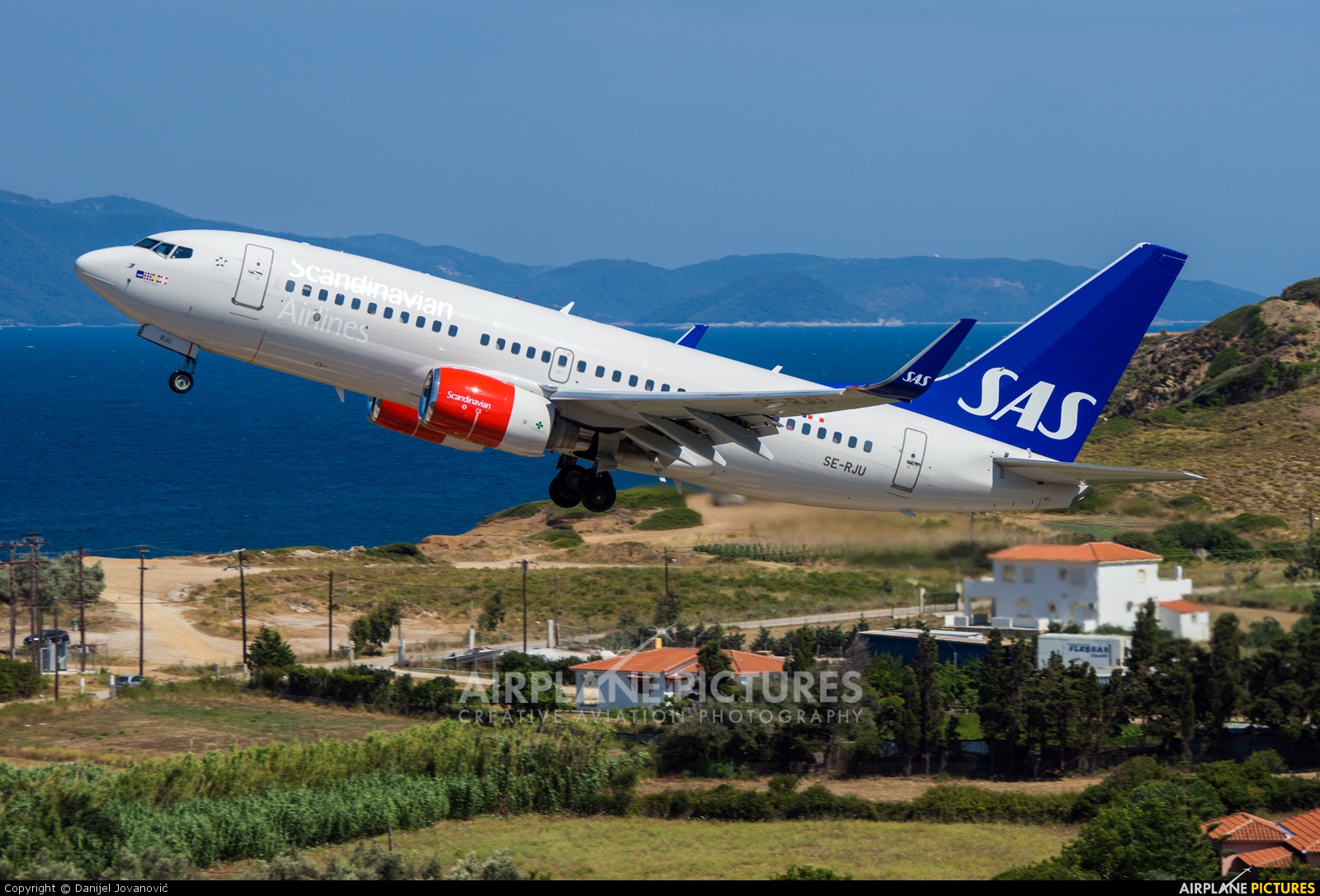 SAS - Scandinavian Airlines SE-RJU aircraft at Skiathos