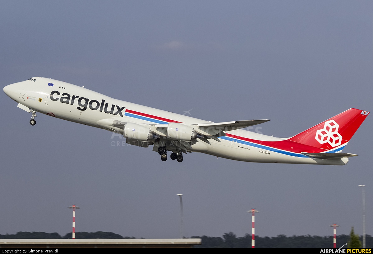Cargolux LX-VCH aircraft at Milan - Malpensa