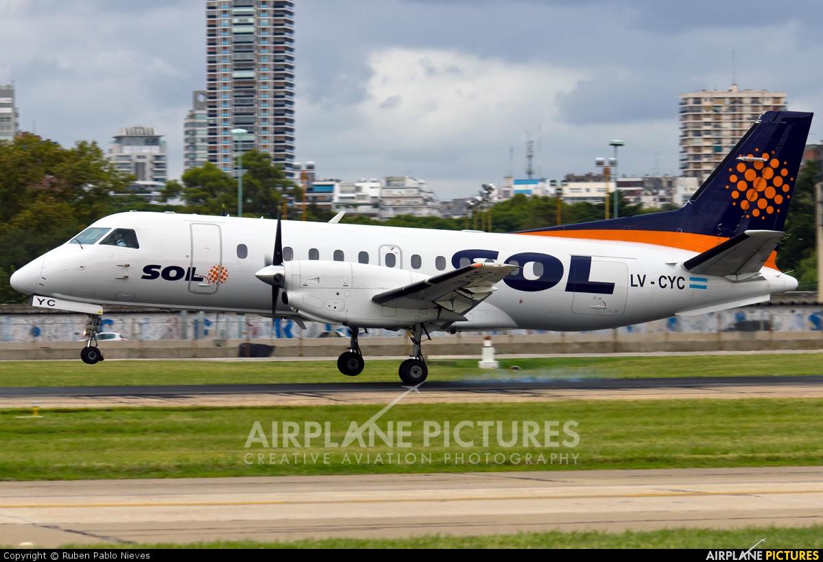 Sol Lineas Aereas LV-CYC aircraft at Buenos Aires - Jorge Newbery