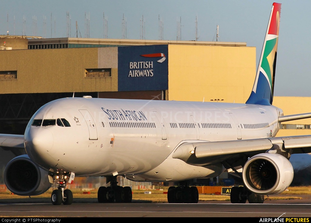 South African Airways ZS-SNG aircraft at London - Heathrow
