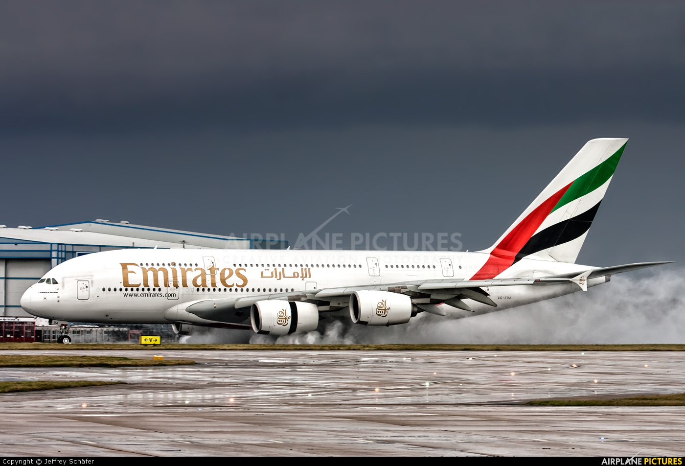 Emirates Airlines A6-EDA aircraft at Manchester