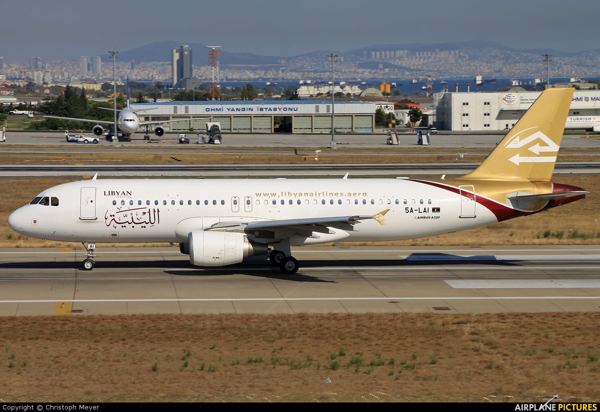 Libyan Airlines 5A-LAI aircraft at Istanbul - Ataturk
