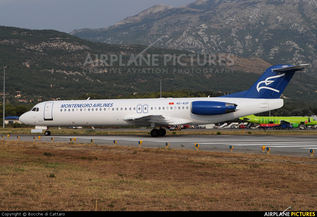 Montenegro Airlines 4O-AOP aircraft at Tivat