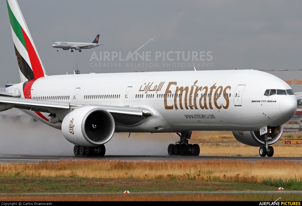 Emirates Airlines A6-ECN aircraft at Frankfurt