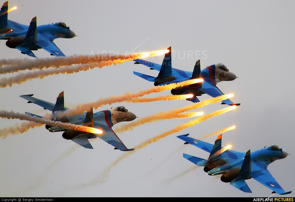 Russia - Air Force "Falcons of Russia" 10 aircraft at Ramenskoye - Zhukovsky