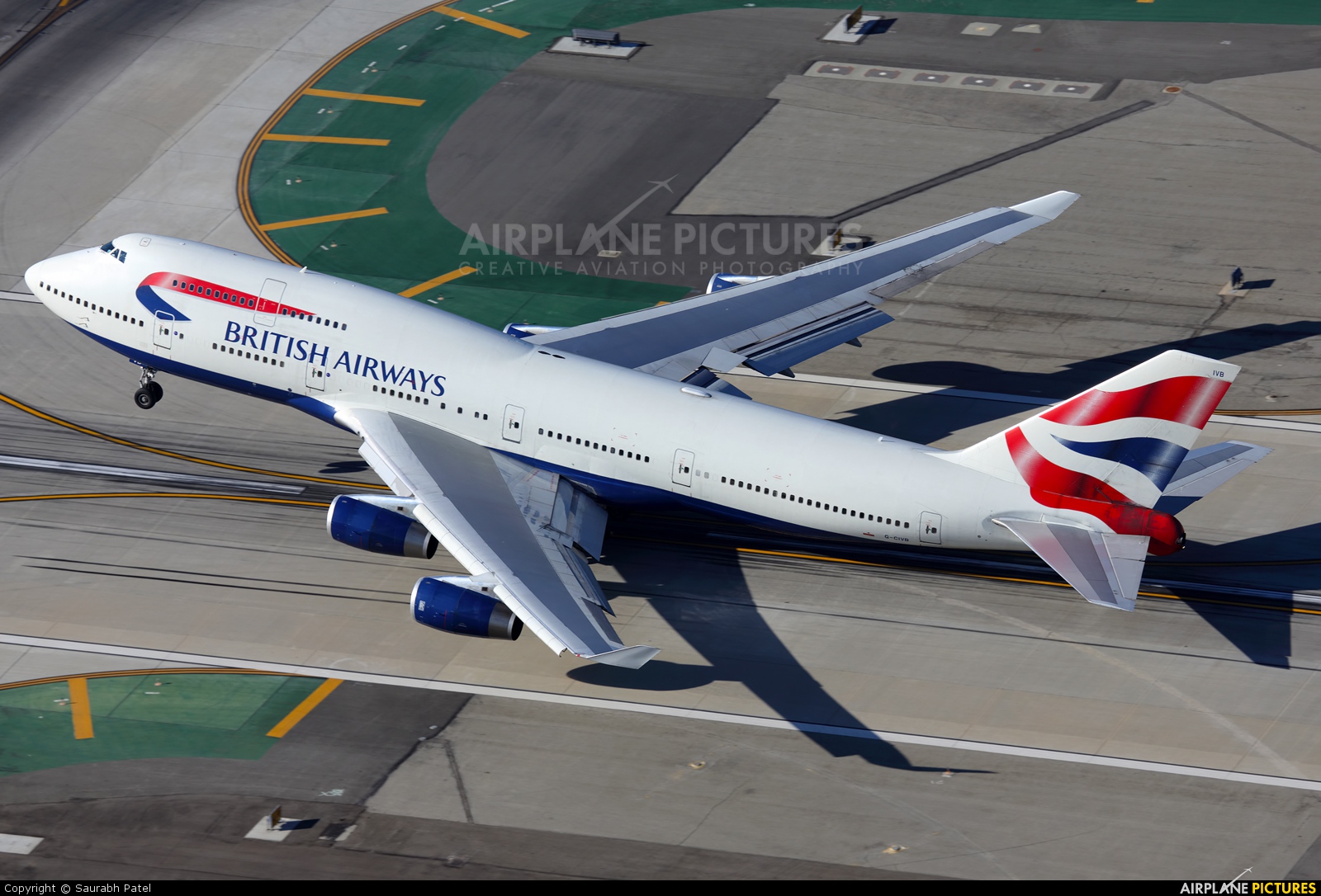 British Airways G-CIVB aircraft at Los Angeles Intl