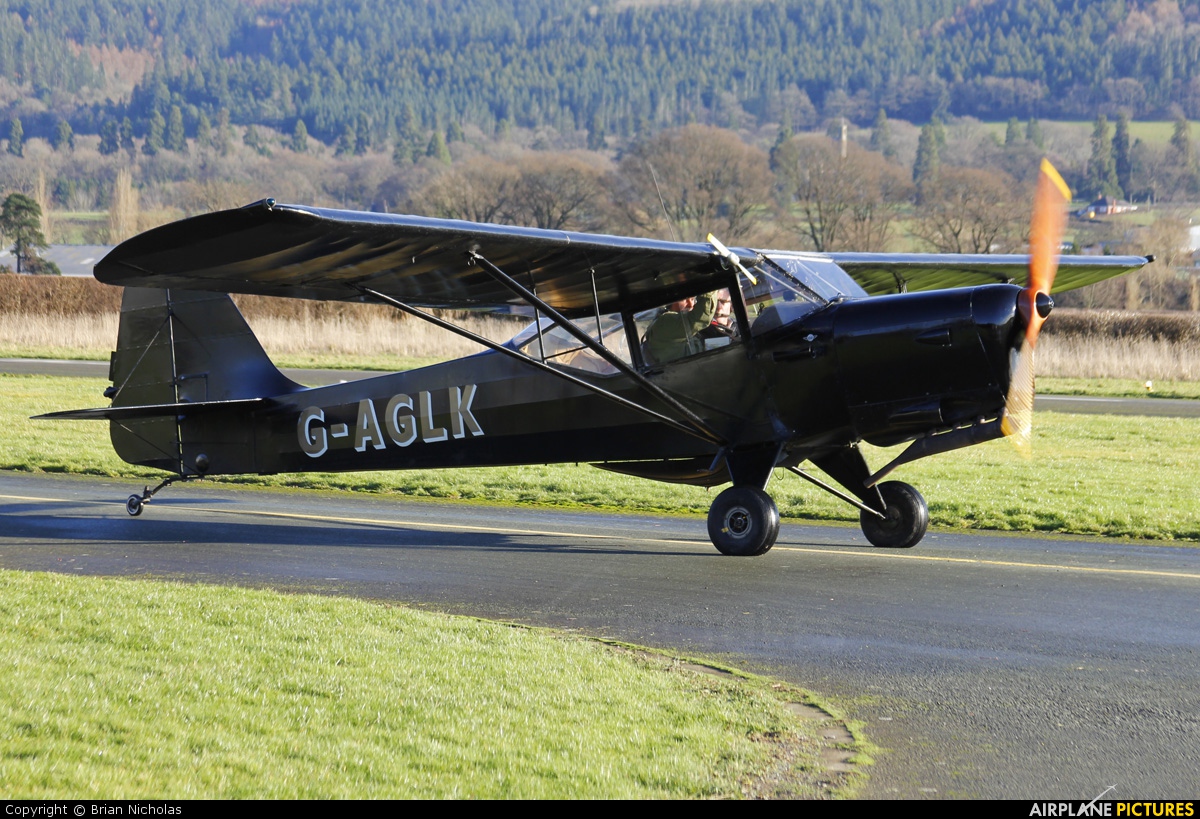 Private G-AGLK aircraft at Welshpool