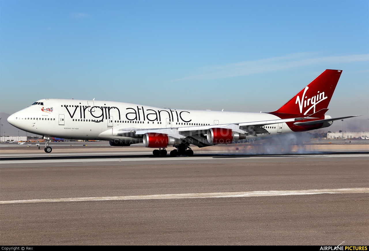 Virgin Atlantic G-VROM aircraft at Las Vegas - McCarran Intl