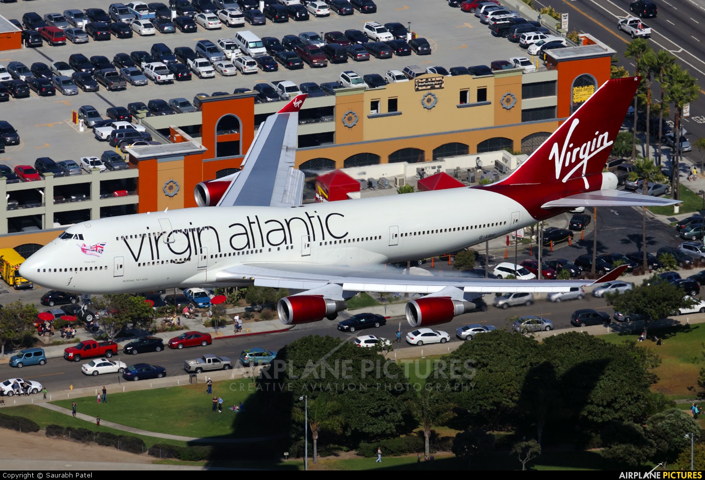 Virgin Atlantic G-VBIG aircraft at Los Angeles Intl