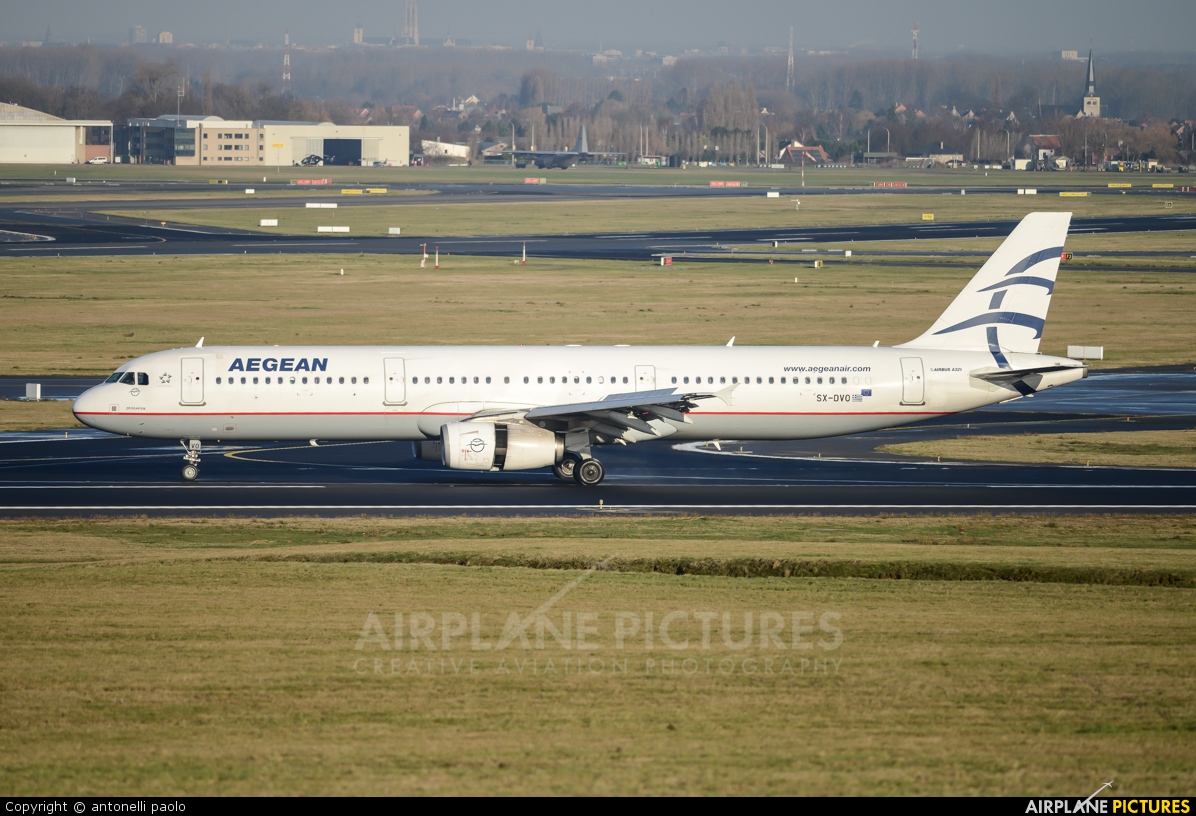 Aegean Airlines SX-DVO aircraft at Brussels - Zaventem