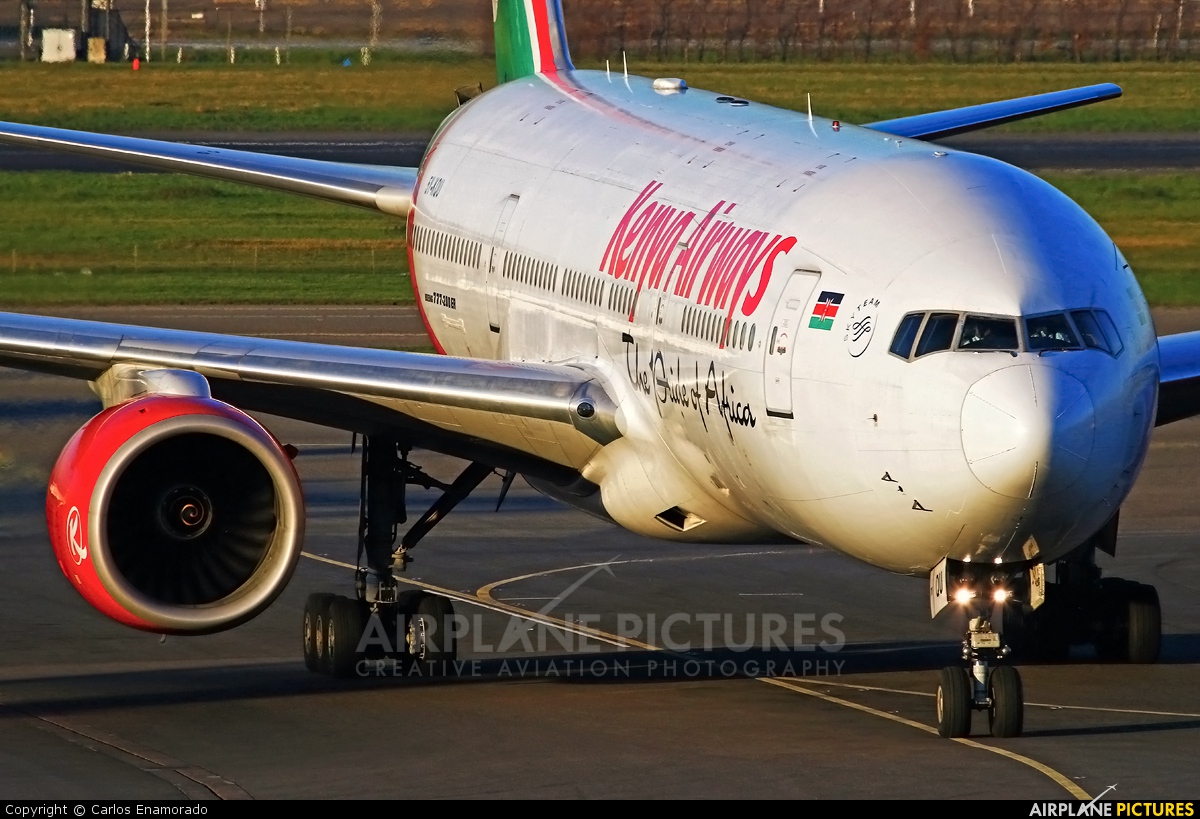 Kenya Airways 5Y-KQU aircraft at Amsterdam - Schiphol