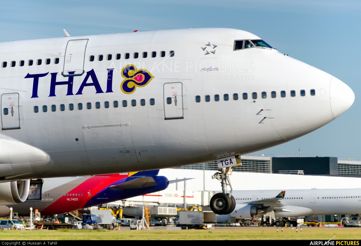 Thai Airways HS-TGA aircraft at London - Heathrow