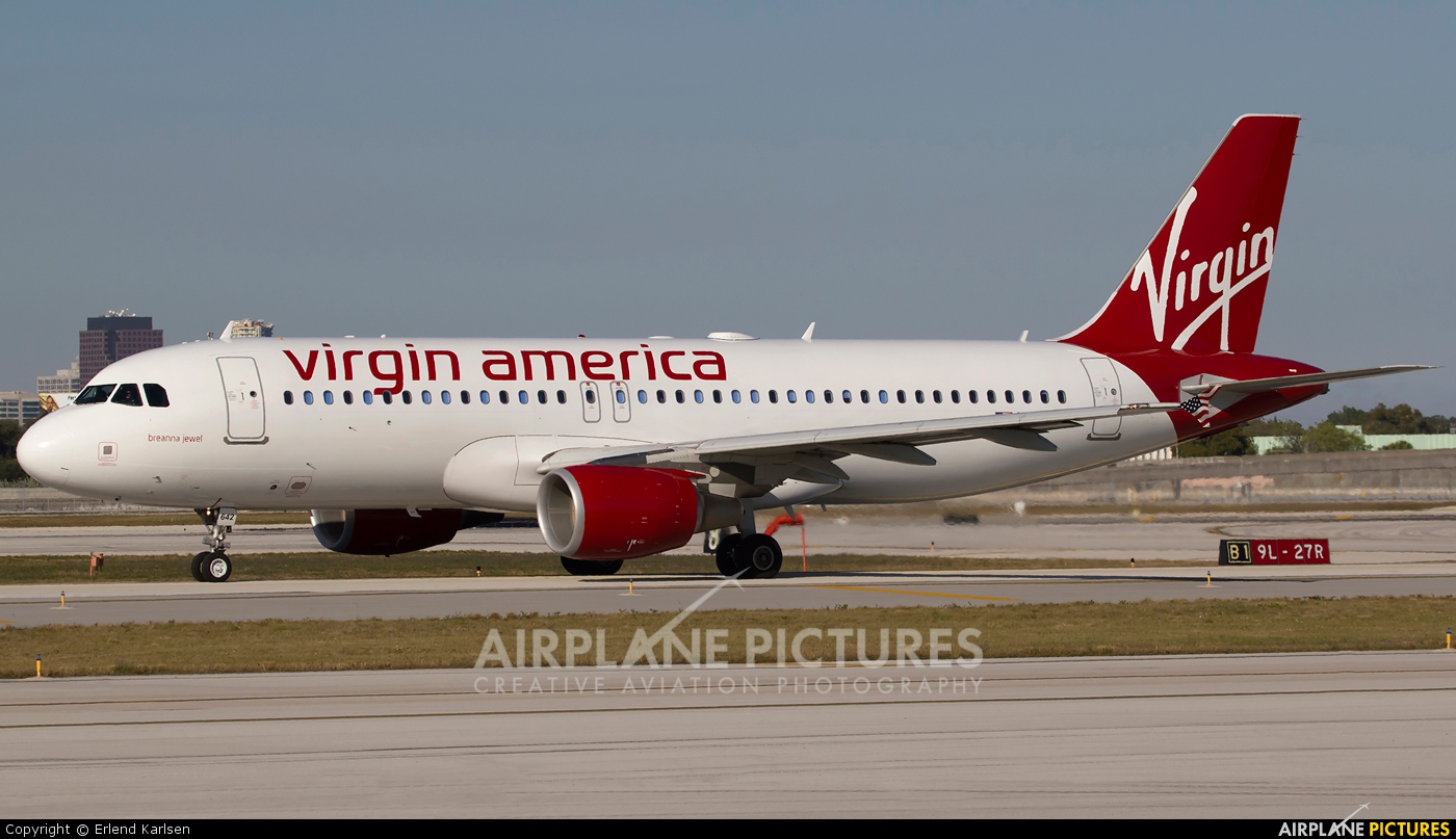 Virgin America N642VA aircraft at Fort Lauderdale - Hollywood Intl