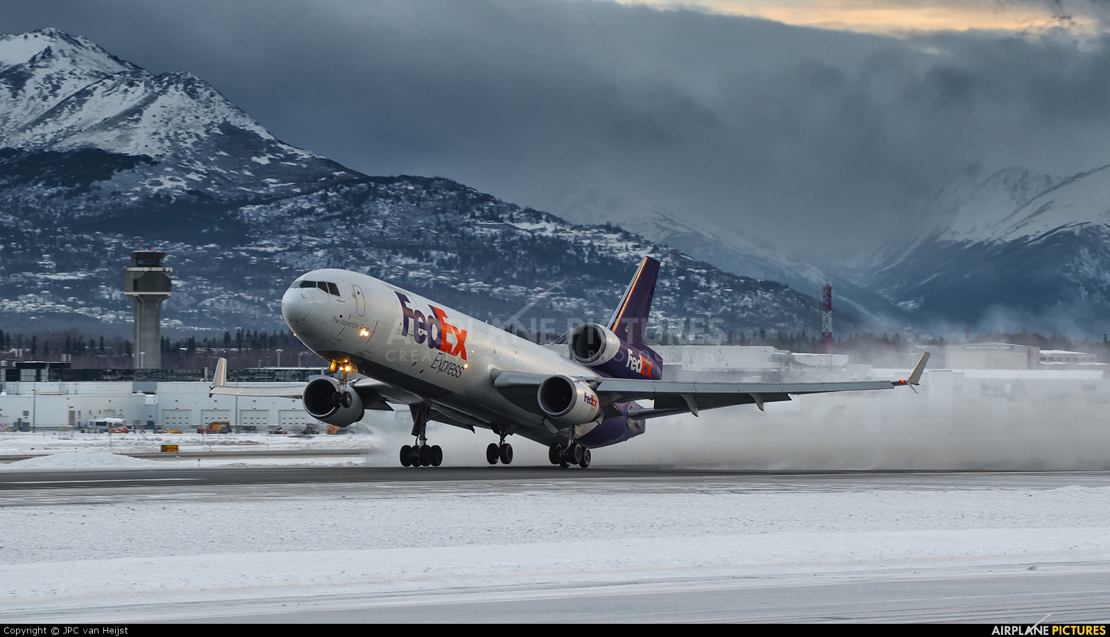 FedEx Federal Express N583FE aircraft at Anchorage - Ted Stevens Intl / Kulis Air National Guard Base