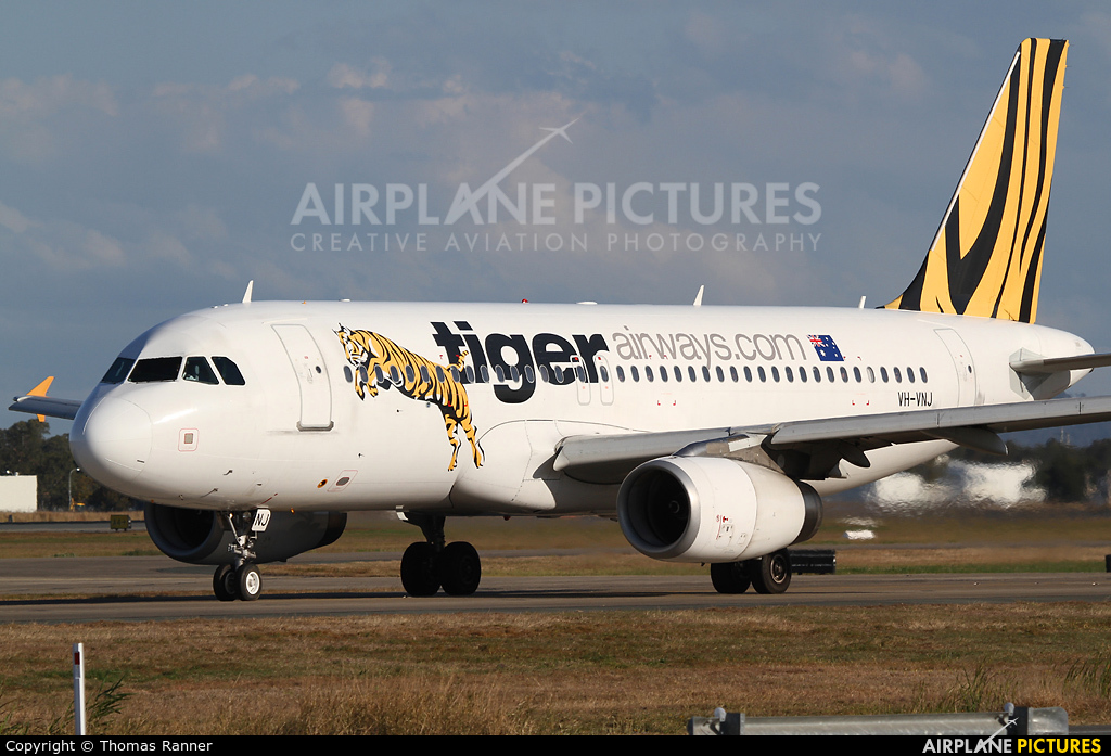 Tiger Airways VH-VNJ aircraft at Brisbane, QLD