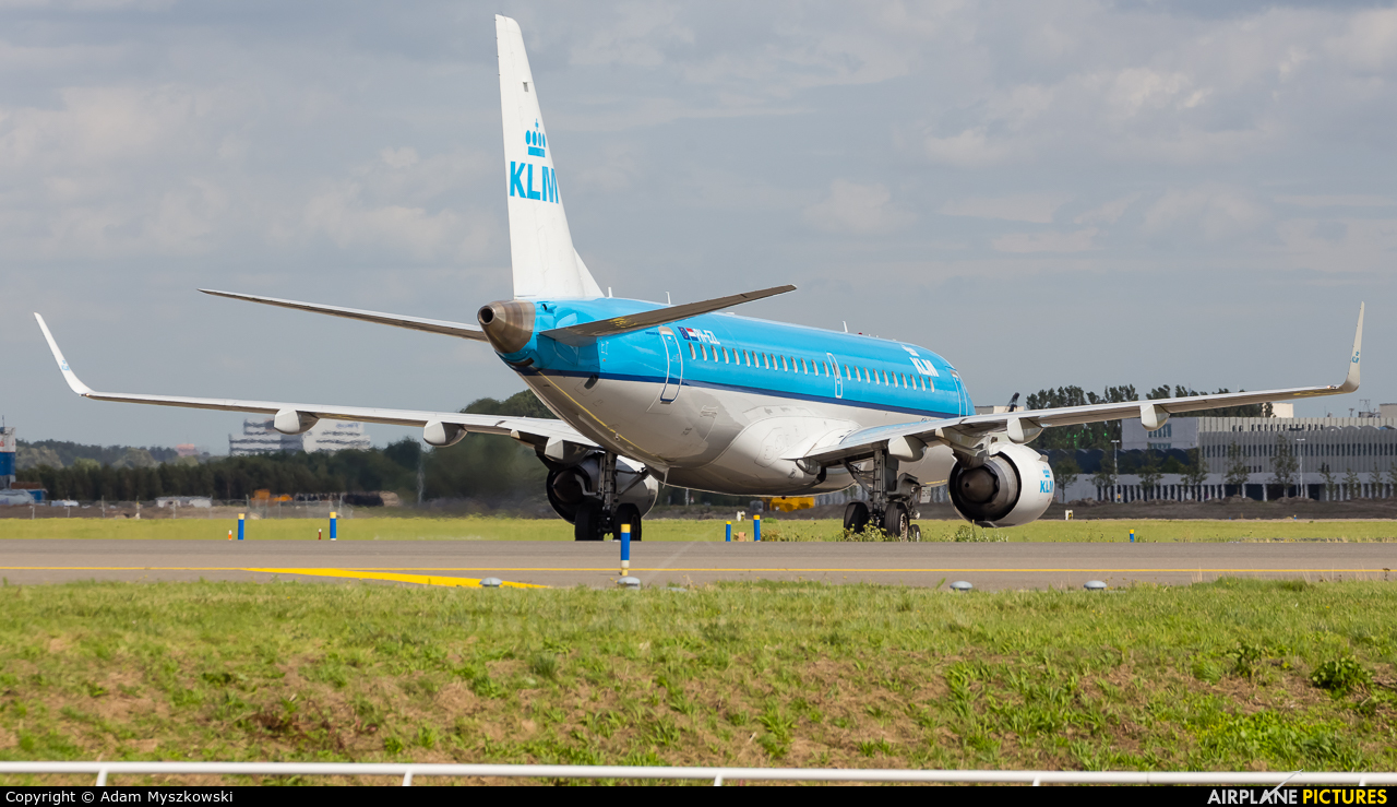 KLM Cityhopper PH-EZL aircraft at Amsterdam - Schiphol
