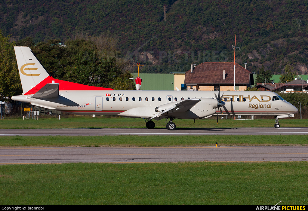 Etihad Regional - Darwin Airlines HB-IZH aircraft at Bolzano