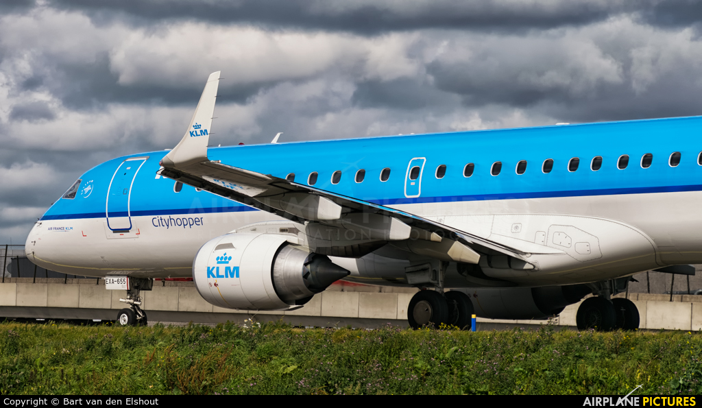 KLM Cityhopper PH-EXA aircraft at Amsterdam - Schiphol