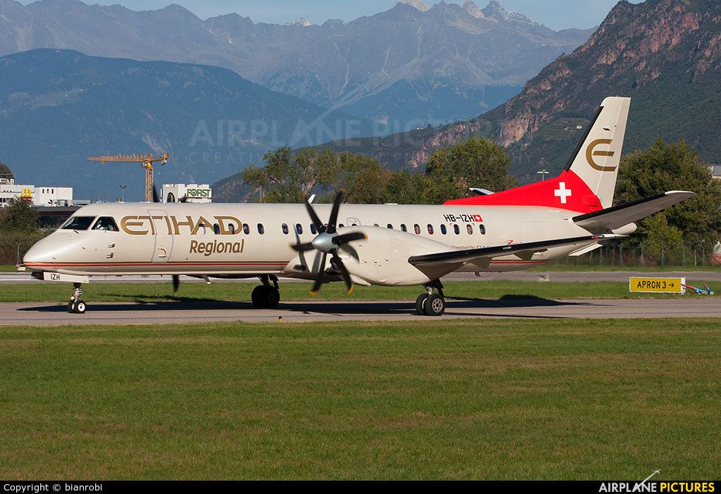 Etihad Regional - Darwin Airlines HB-IZH aircraft at Bolzano