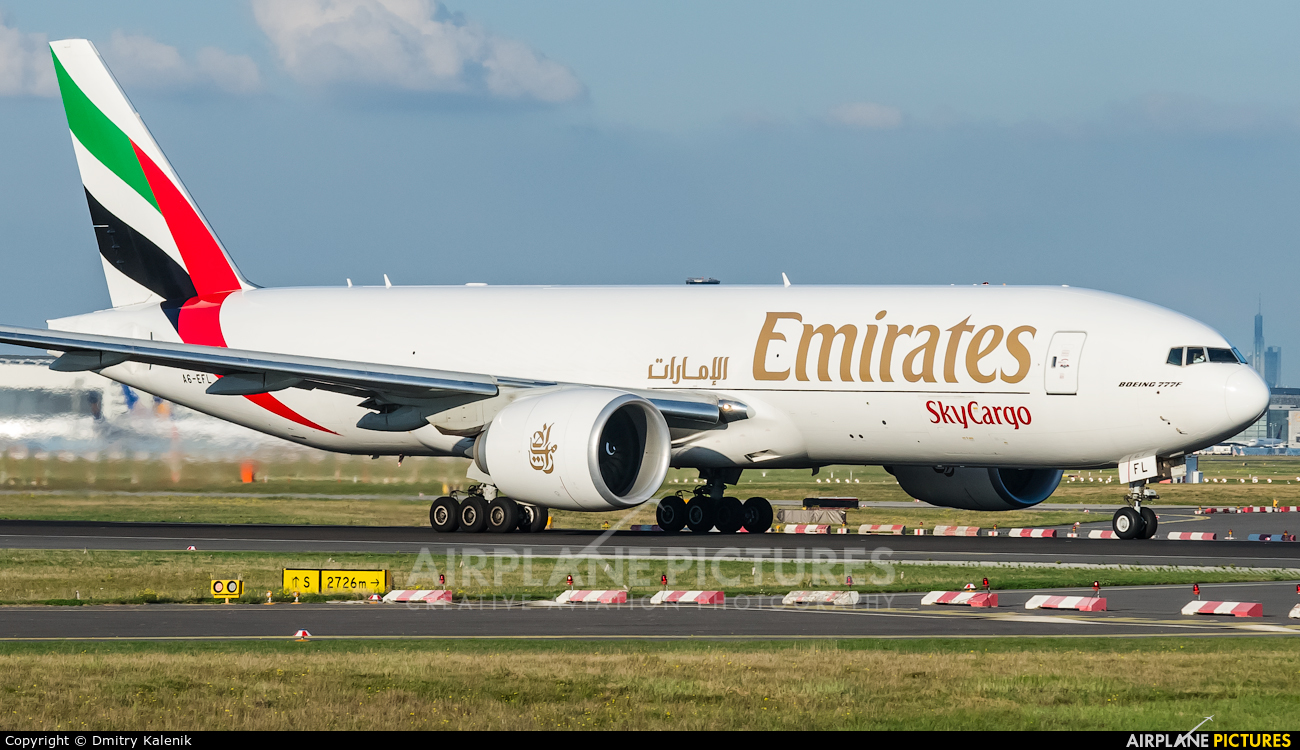 Emirates Sky Cargo A6-EFL aircraft at Frankfurt