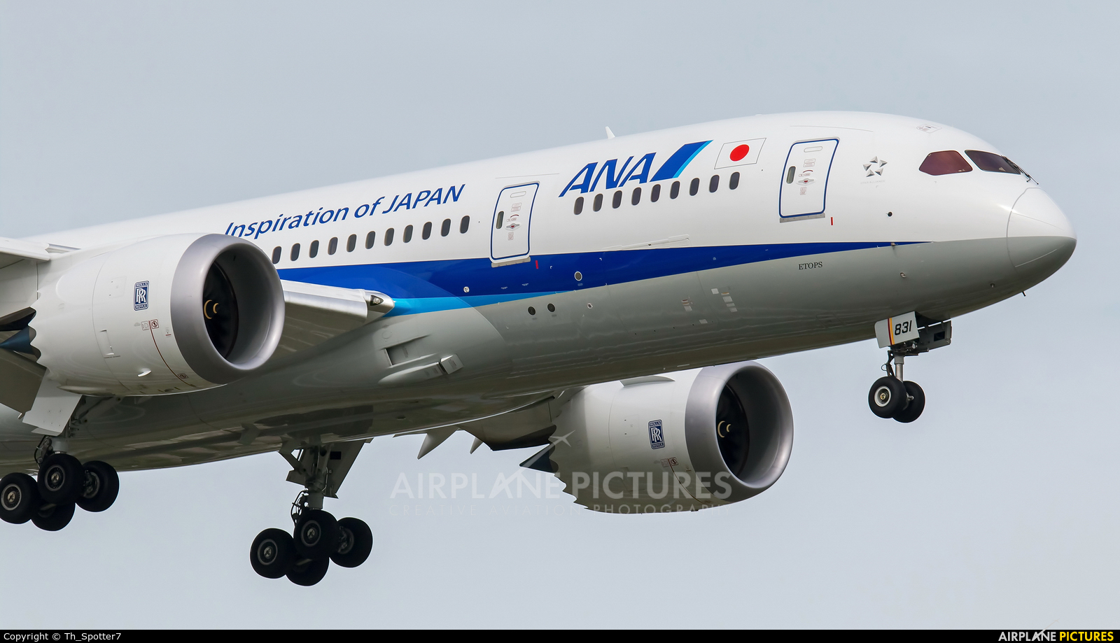 ANA - All Nippon Airways JA831A aircraft at Bangkok - Suvarnabhumi