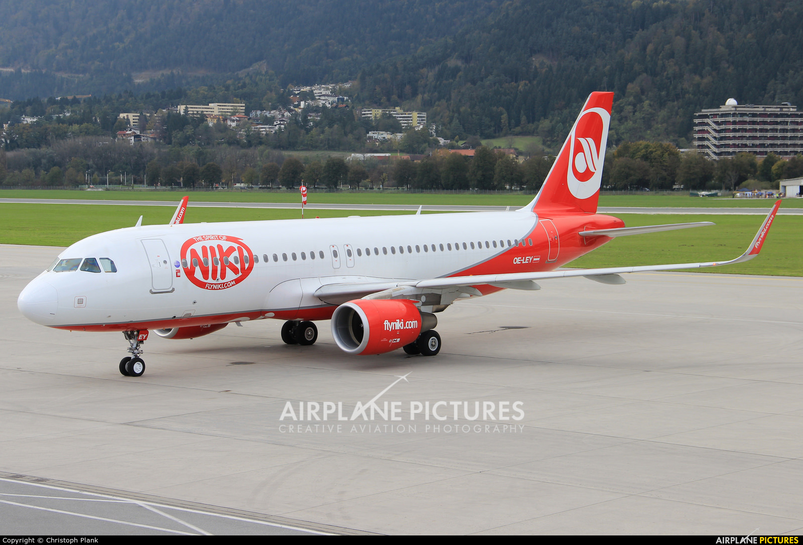 Niki OE-LEY aircraft at Innsbruck