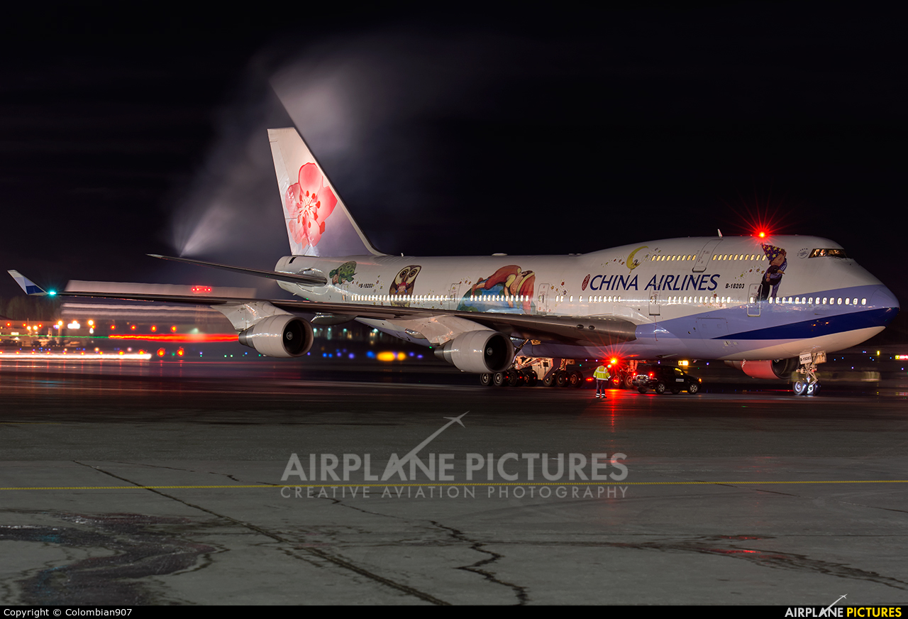 China Airlines B-18203 aircraft at Anchorage - Ted Stevens Intl / Kulis Air National Guard Base